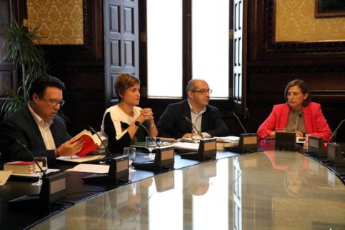 Catalan Parliament Bureau meeting during the controversy